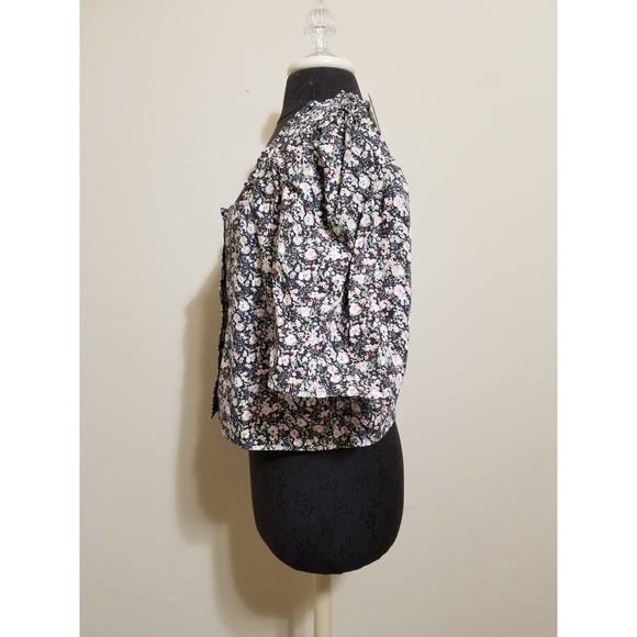 Levi's Women's Shirt Crop Tops Puff Sleeve Square Neck Size X Large Gree… - Picture 4 of 11